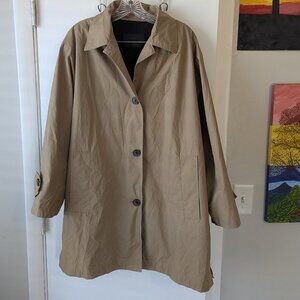 Massimo Dutti Lightweight Tan Cotton Trench Coat Size Small